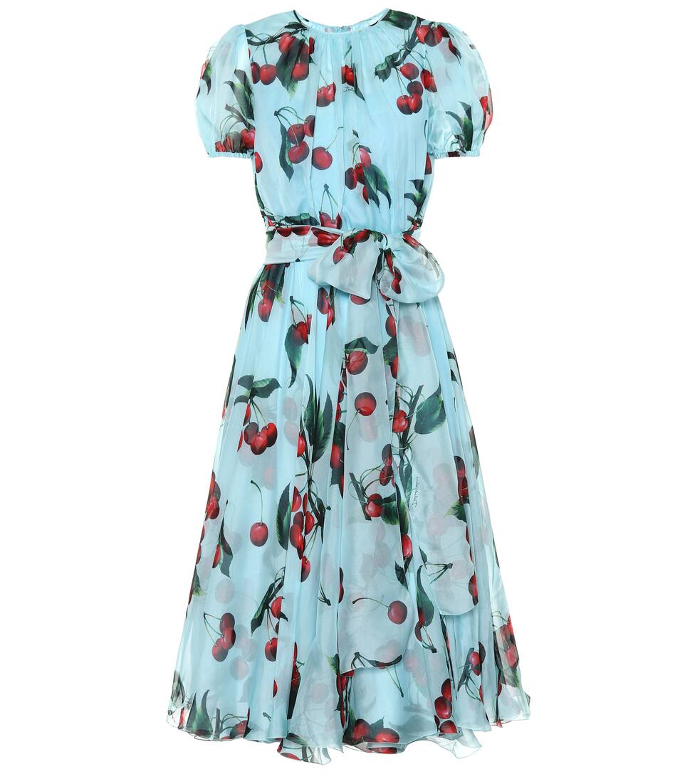 Dolce Gabbana Exclusive To Mytheresa Cherry Printed Silk Dress