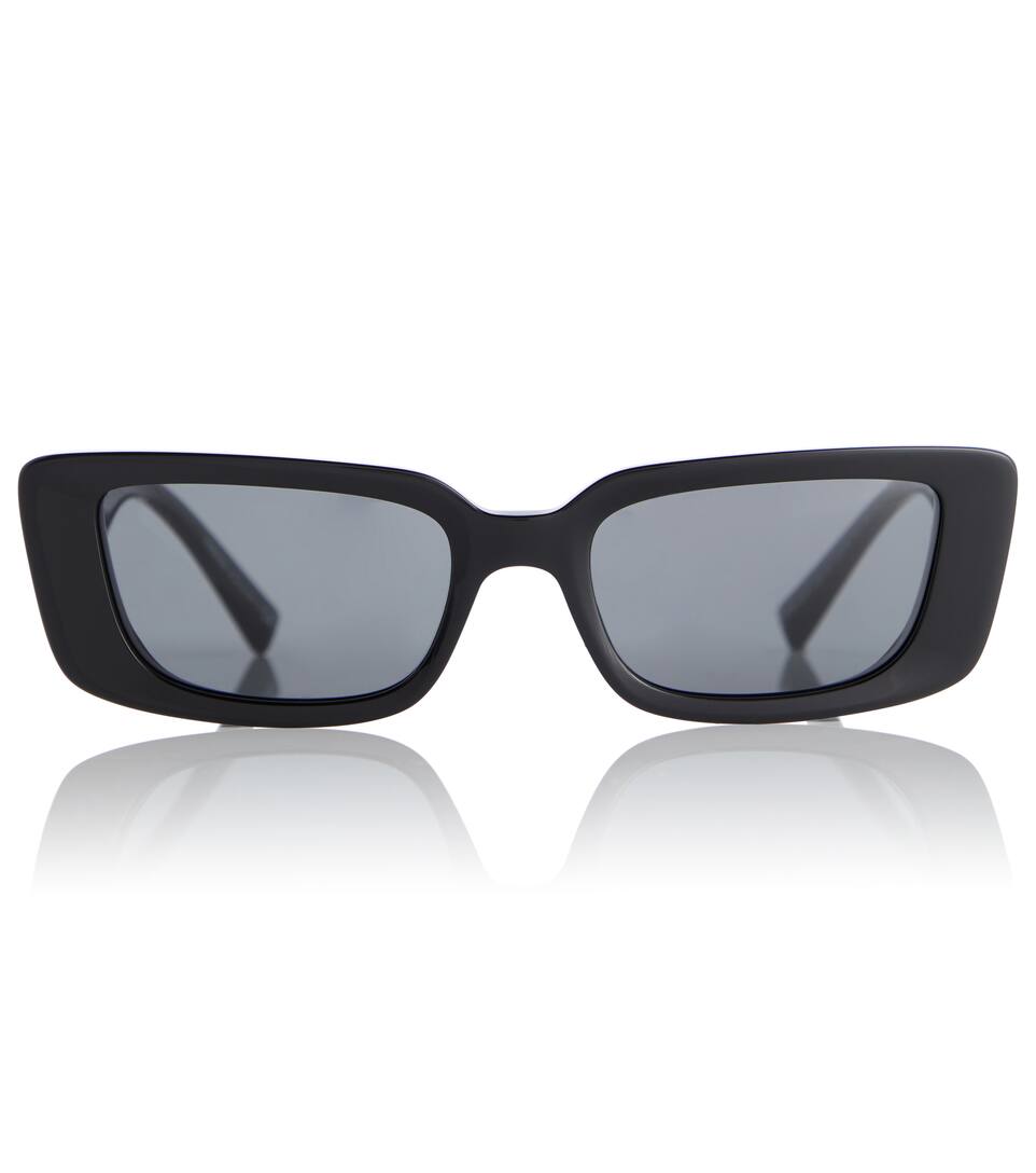 Black versace virtus rectangular sunglasses clearance