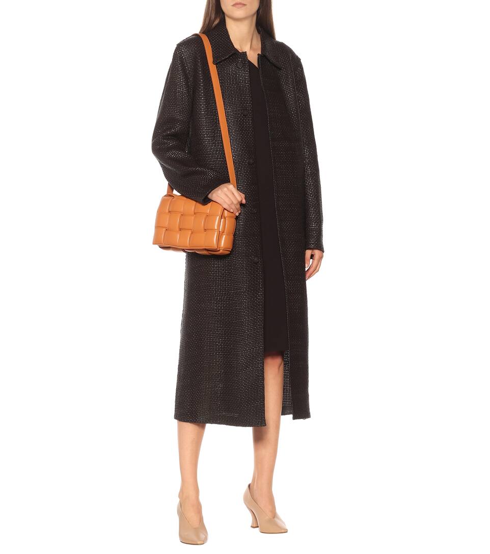 bottega veneta cassette padded intrecciato leather shoulder bag
