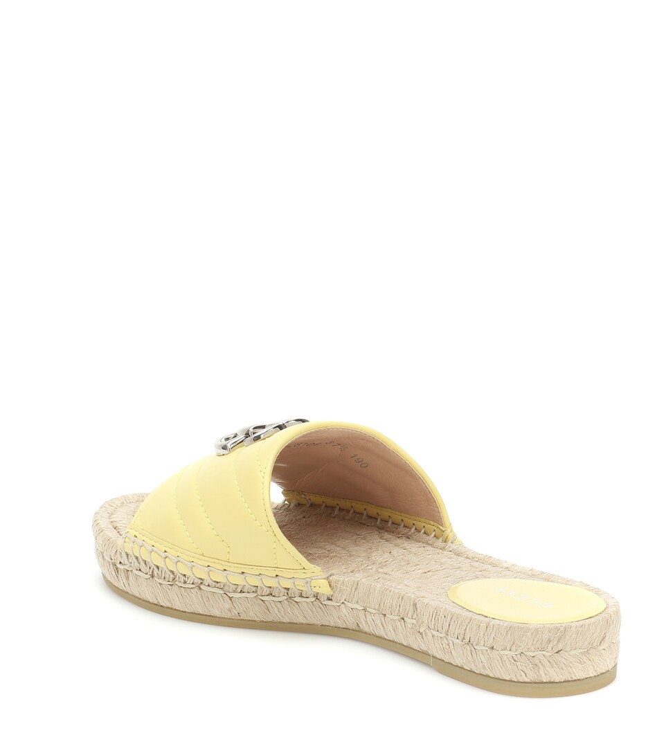pilar gg matelassé espadrille slide sandal
