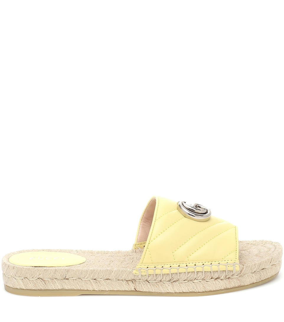 pilar gg matelassé espadrille slide sandal