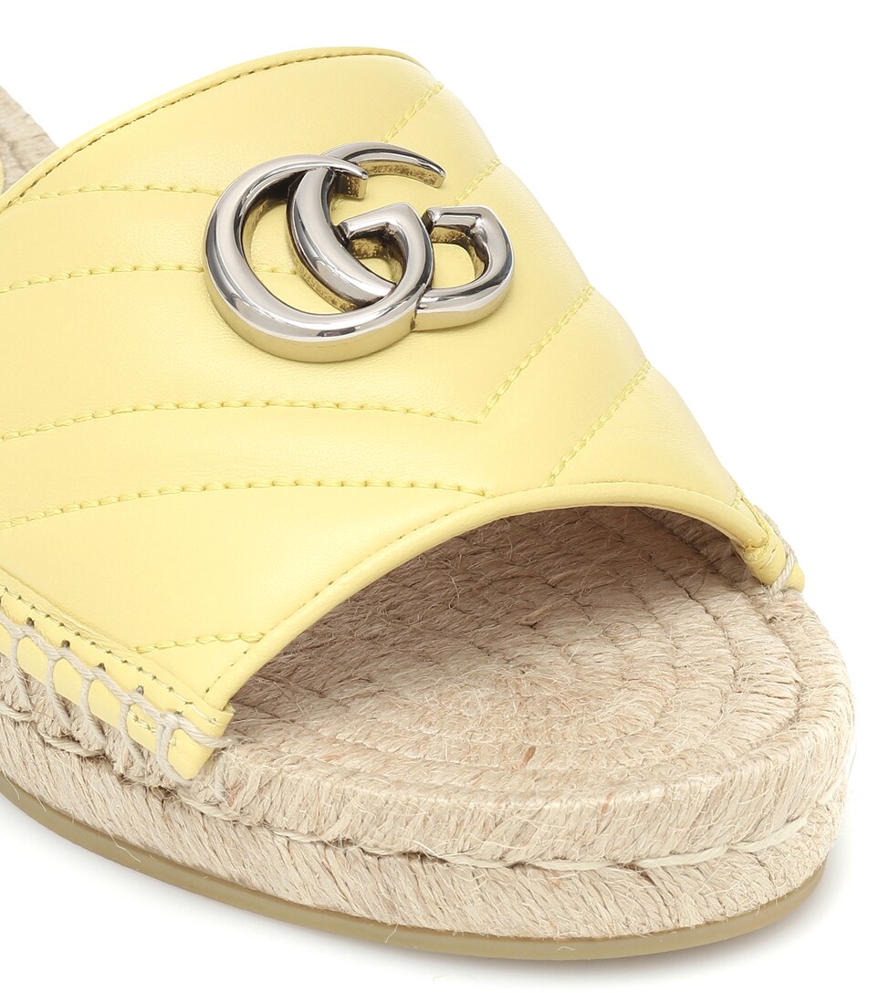 pilar gg matelassé espadrille slide sandal