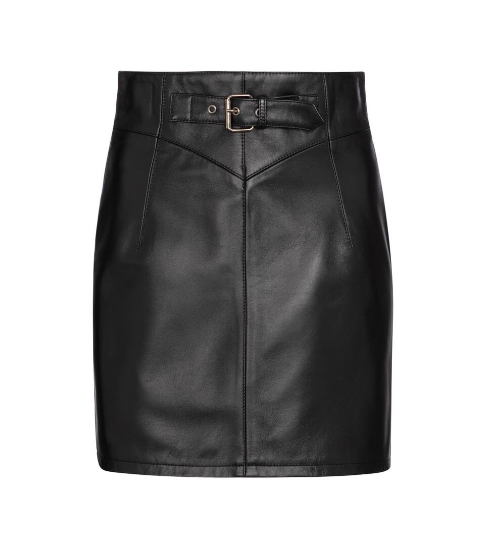 Alessandra Rich Leather Miniskirt Mytheresa