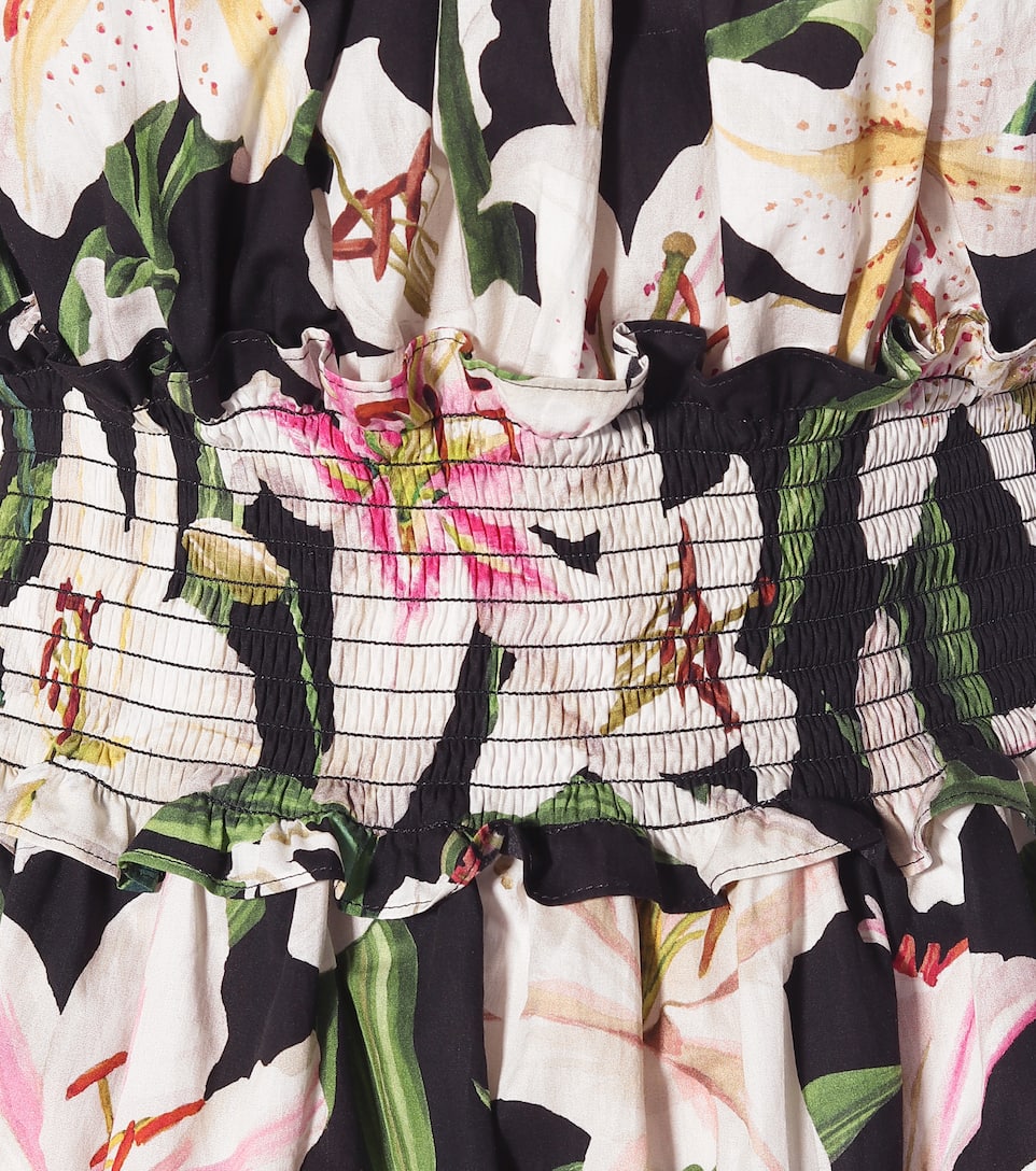 DOLCE & GABBANA FORAL COTTON-POPLIN DRESS,P00389219