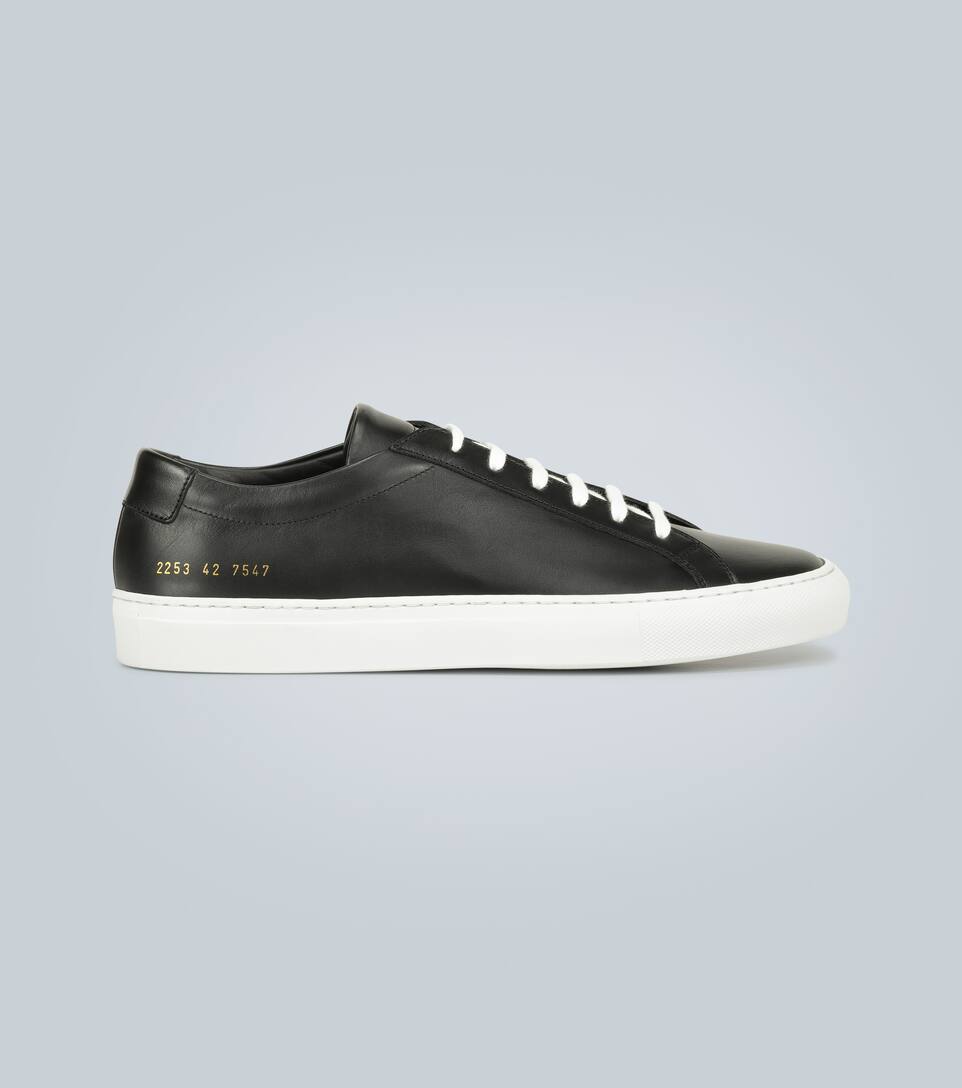 Common Projects Achilles Low Leather Sneakers In Black