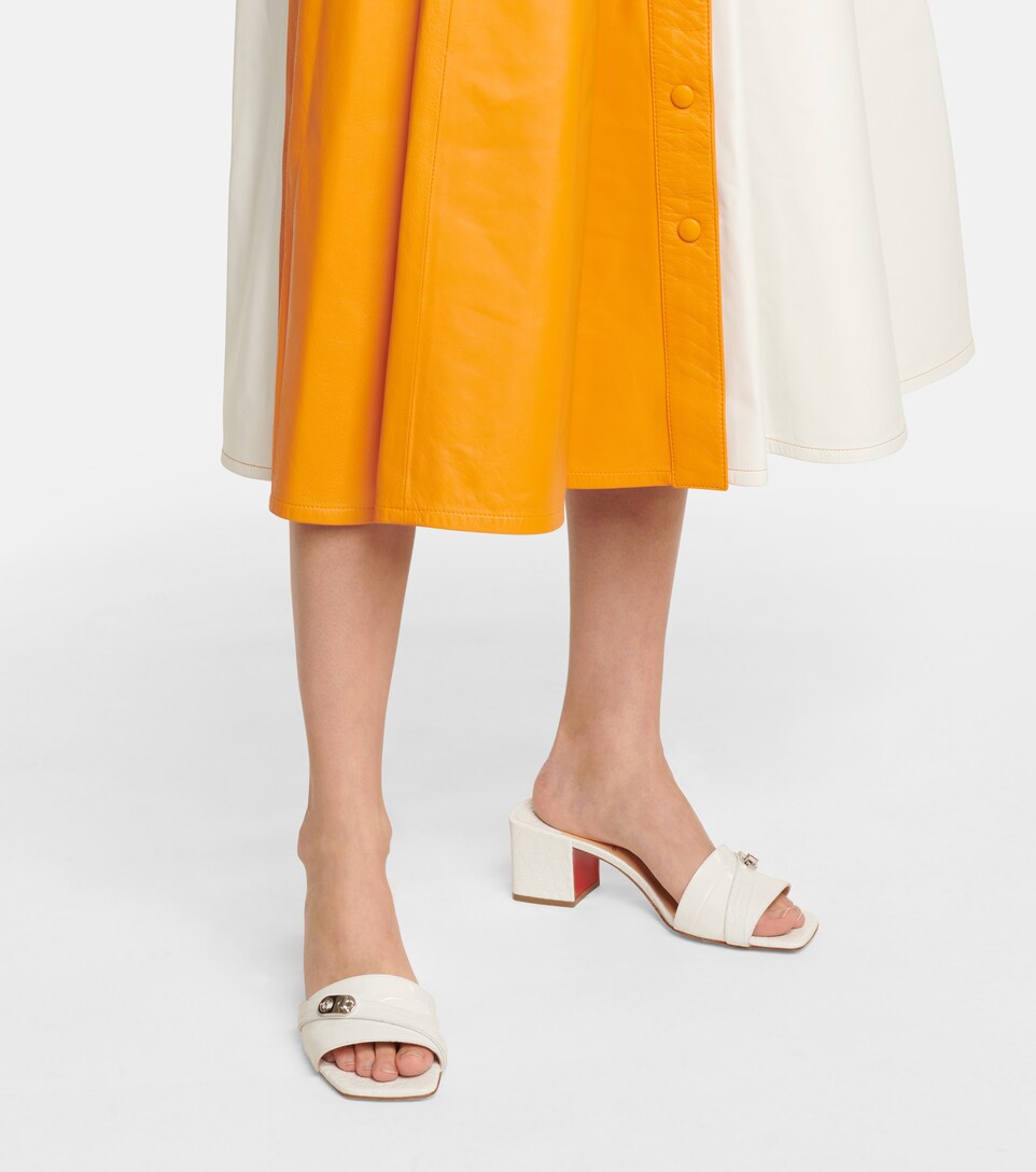 Christian Louboutin - Lock Art 55 leather sandals | Mytheresa