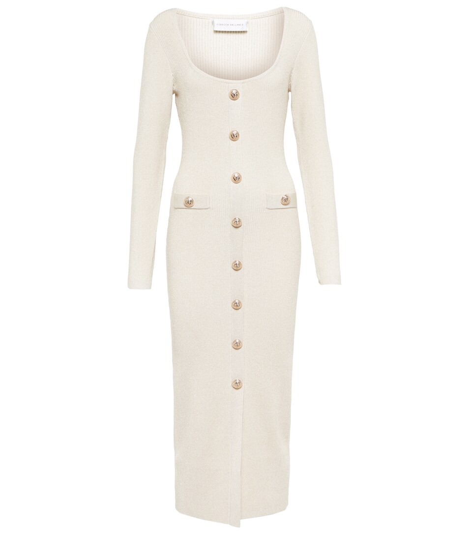 white sweater midi dress