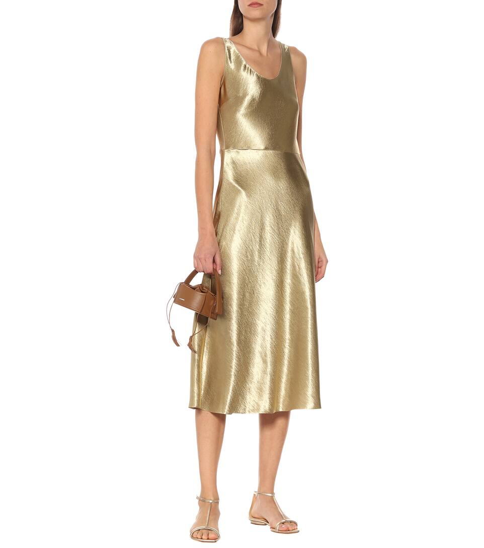 Vince - Hammered-satin dress | Mytheresa