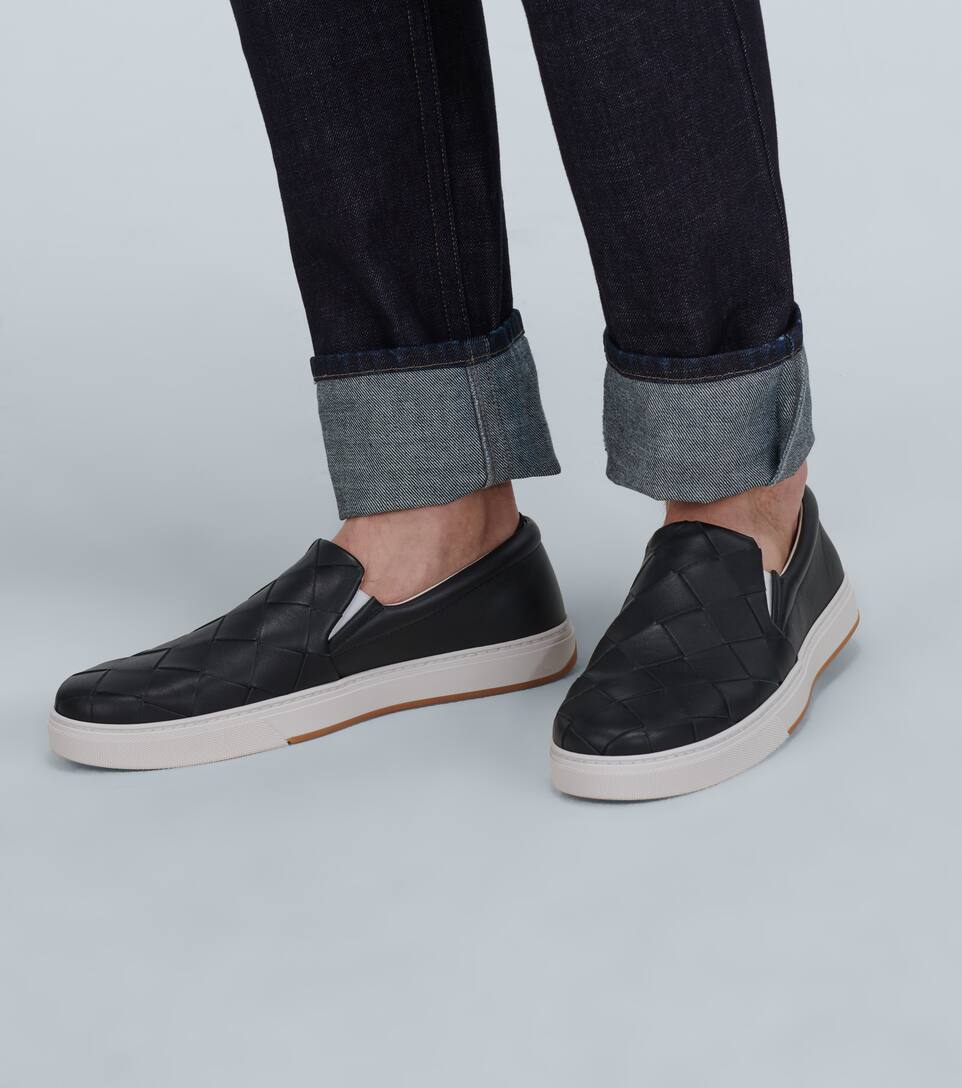 BOTTEGA VENETA SNEAKERS IN INTRECCIATO LEATHER,P00443465