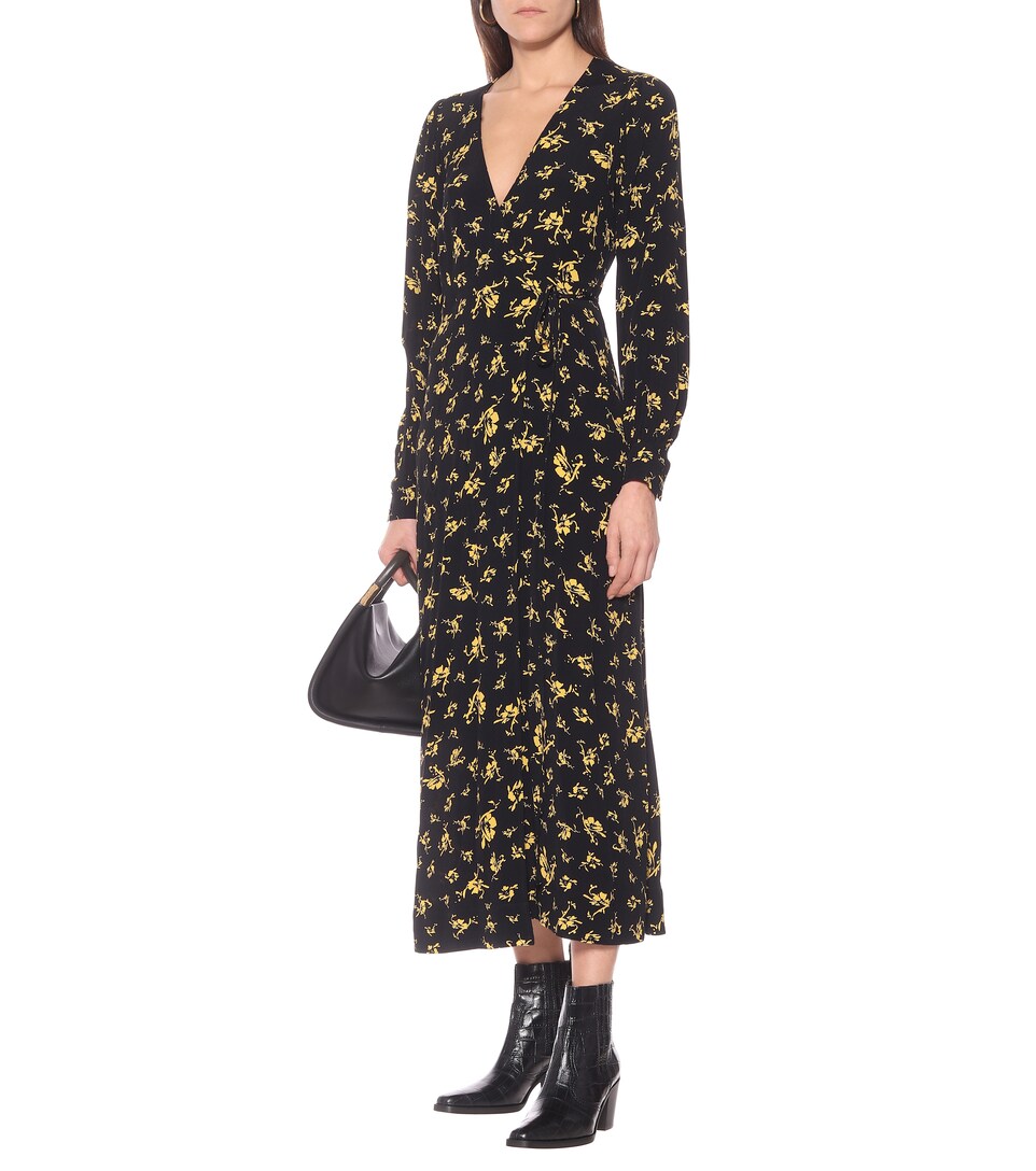 Ganni - Floral crêpe maxi dress | Mytheresa