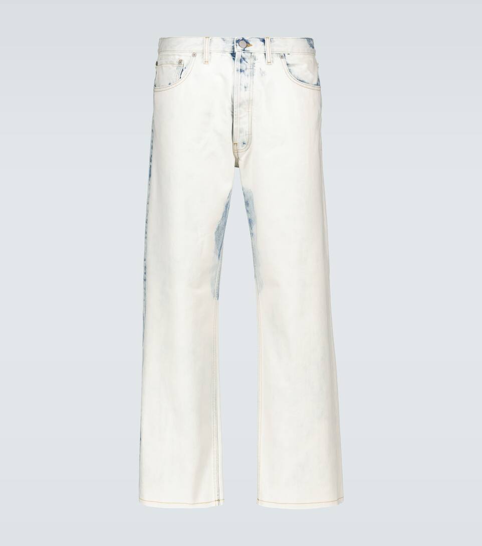 acid wash straight leg jeans