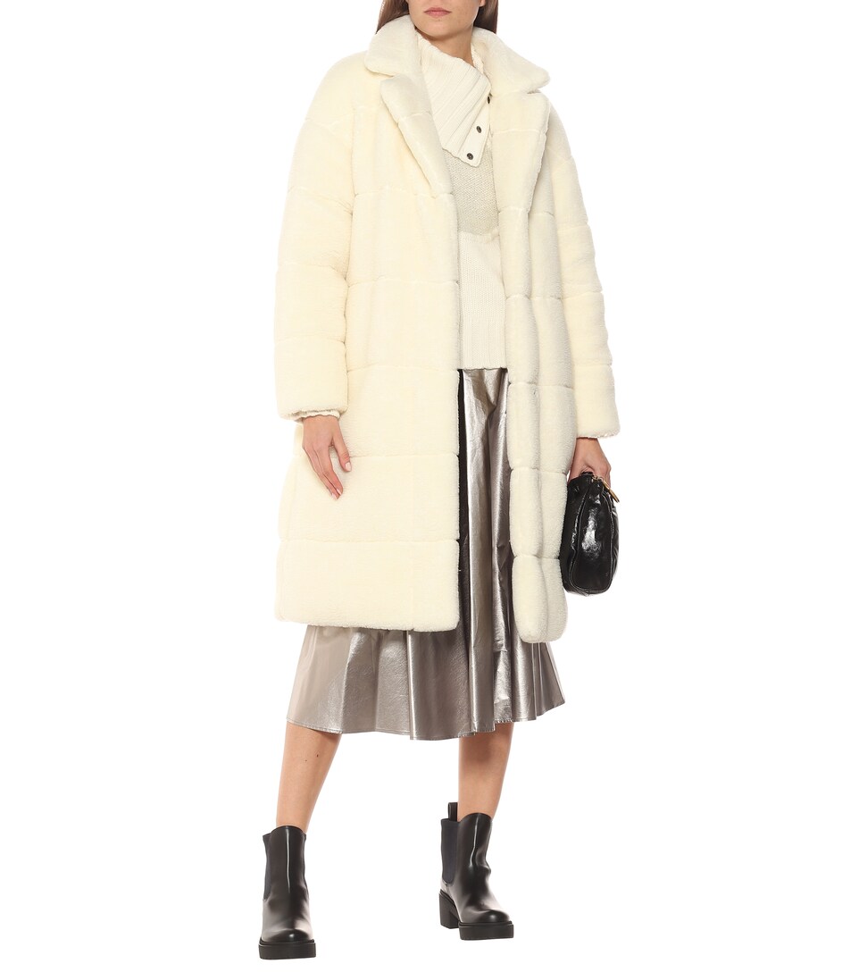 reversible faux shearling coat