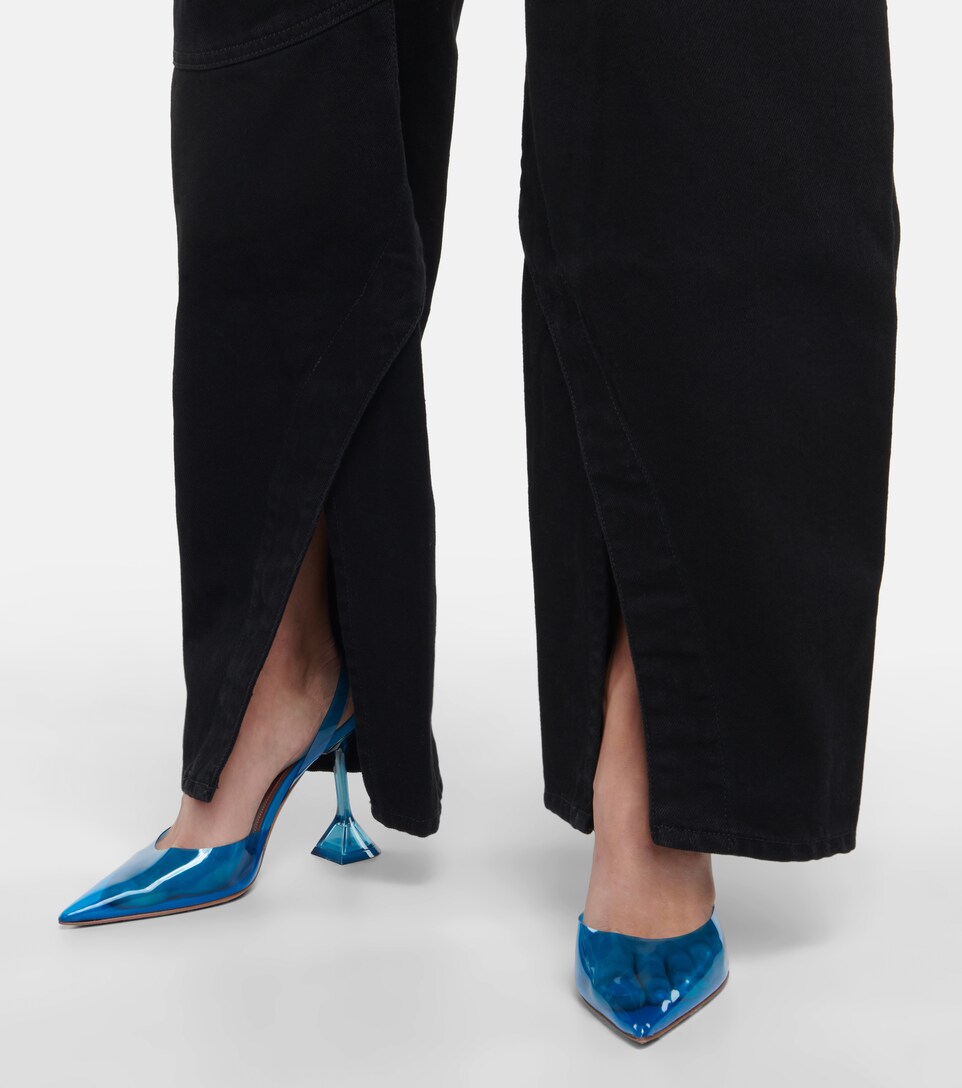 Holli Glass PVC slingback pumps 