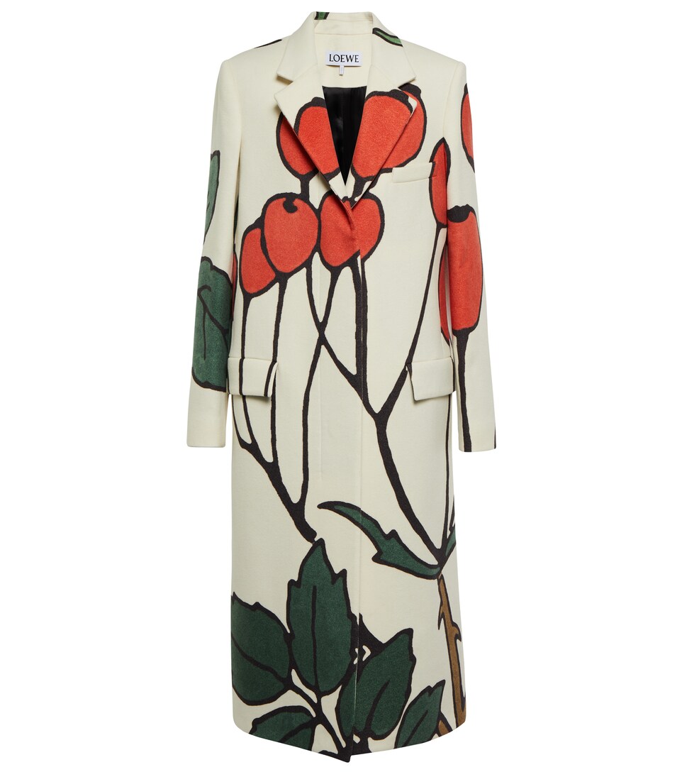 printed wool coat