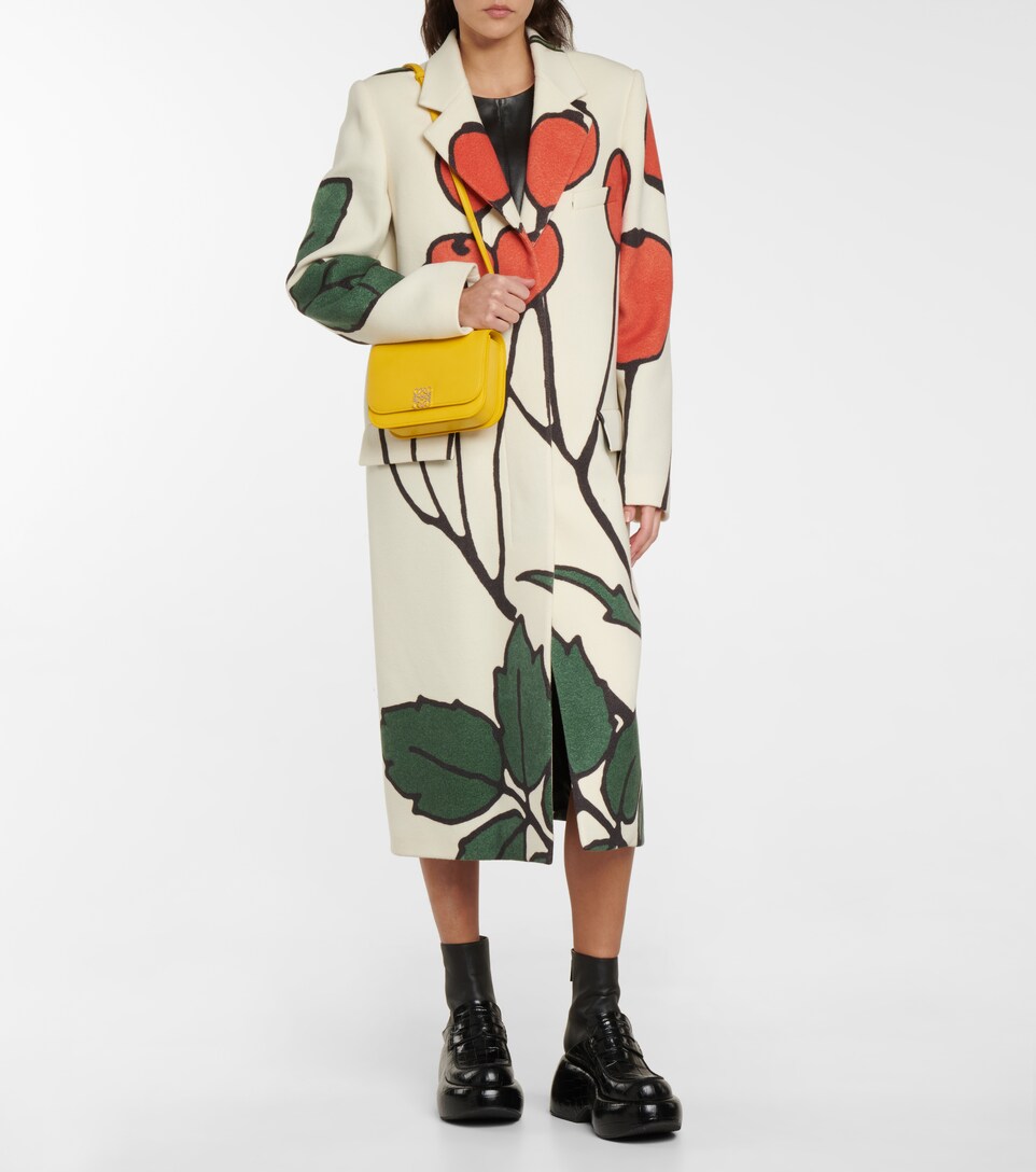 printed wool coat