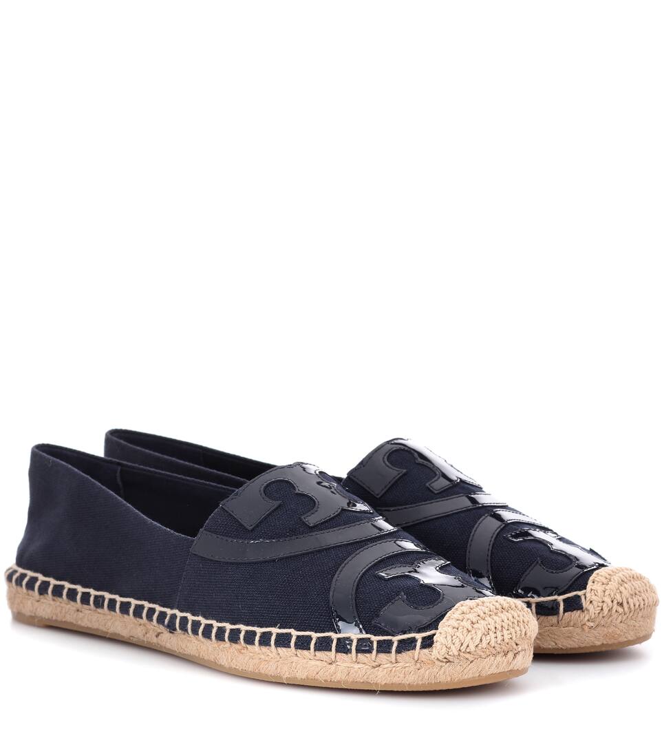 Poppy Leather-Trimmed Espadrilles - Tory Burch | mytheresa