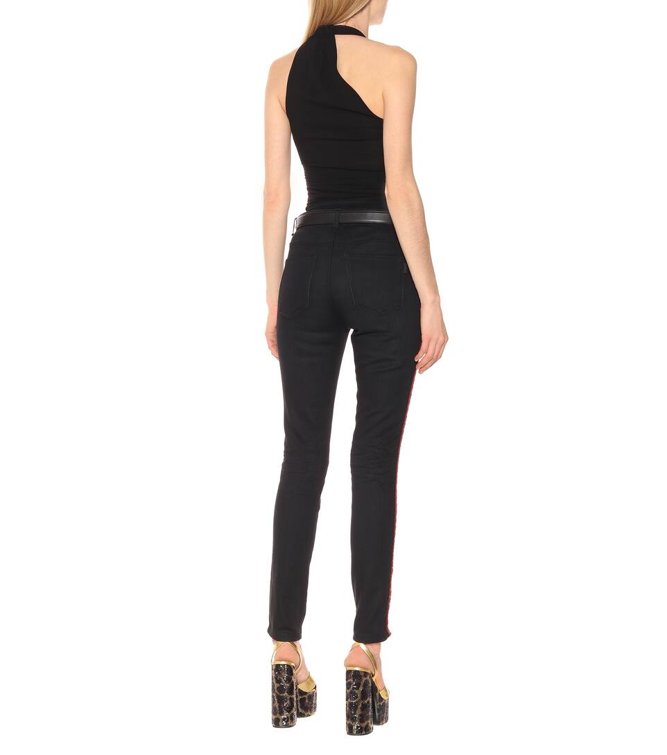 Laurent Saint Jean Skinny En Brodé Coton QCodBeErxW