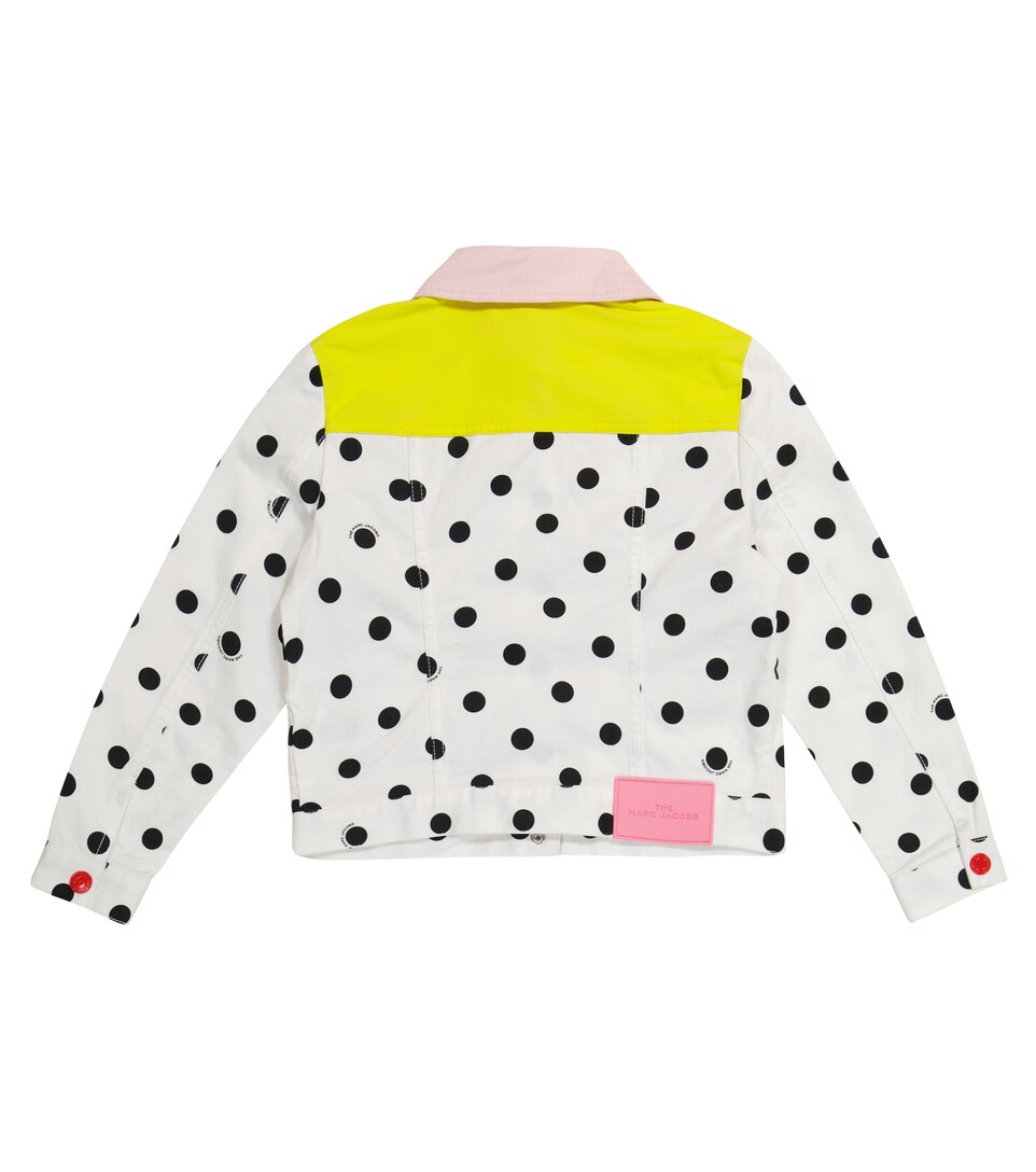 polka dot denim jacket
