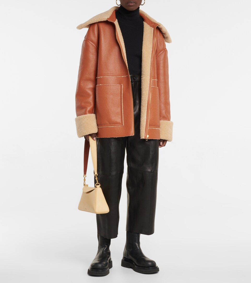 tan faux shearling jacket