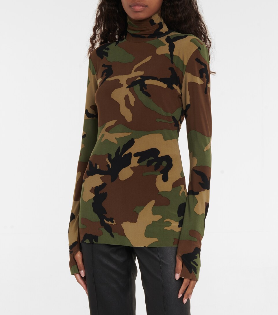 Norma Kamali - Camouflage turtleneck 