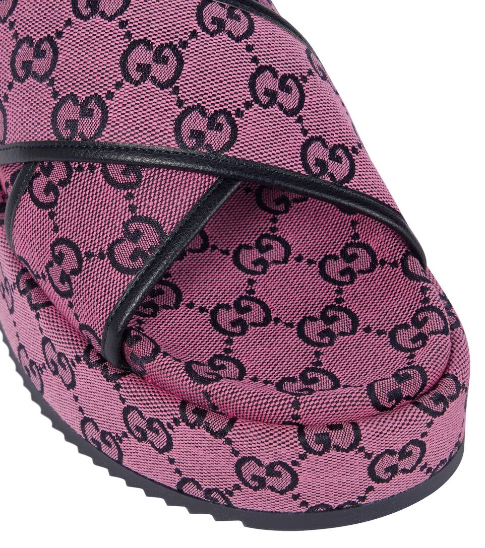 Gucci GG Multicolor canvas platform slides Mytheresa