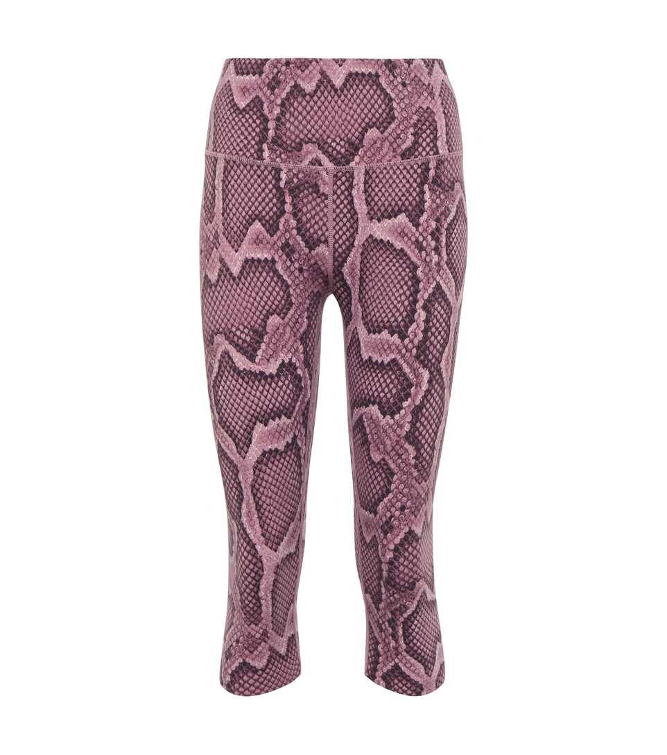 Varley - Snake-print cropped leggings 