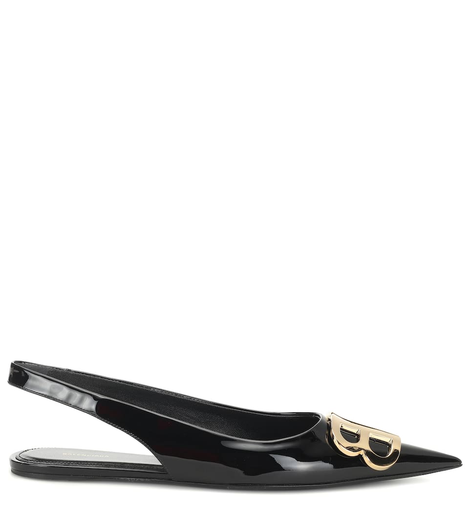 balenciaga bb flat slingback