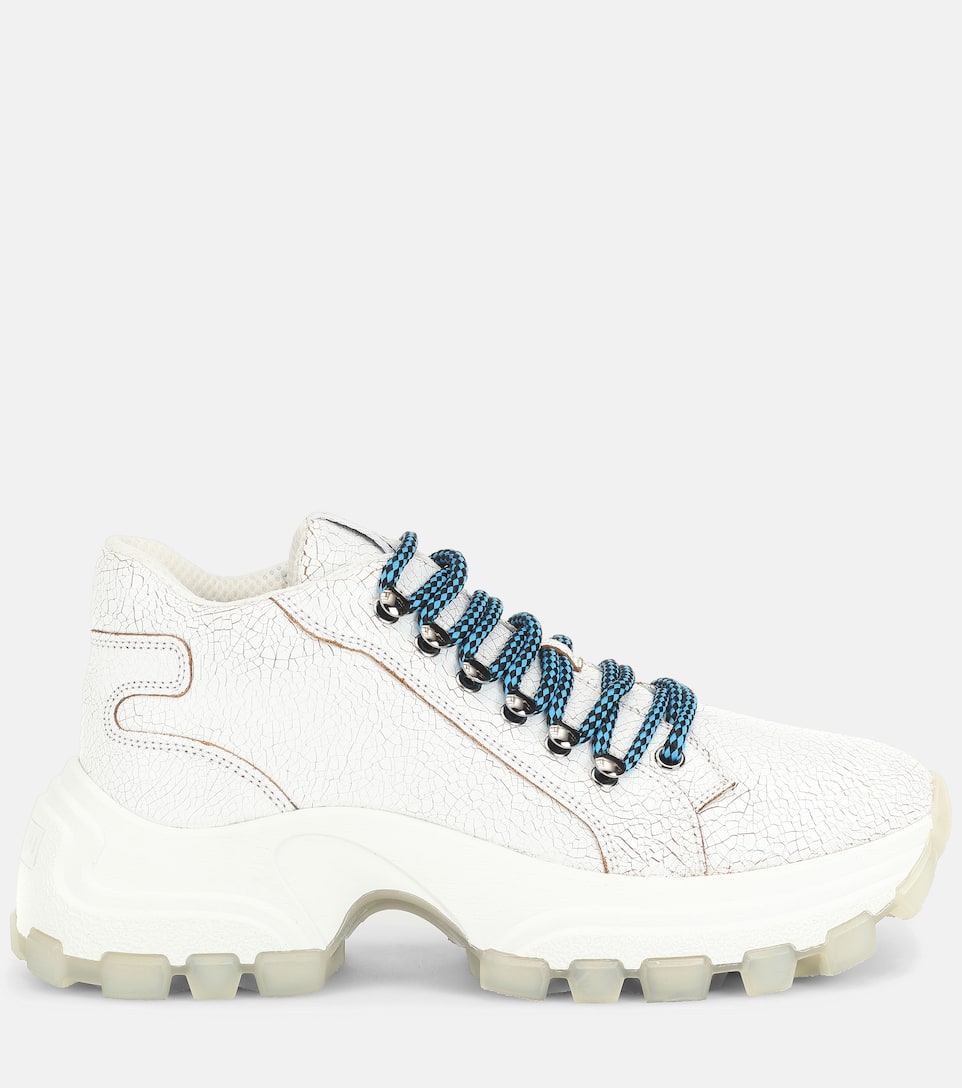 miu miu leather sneakers