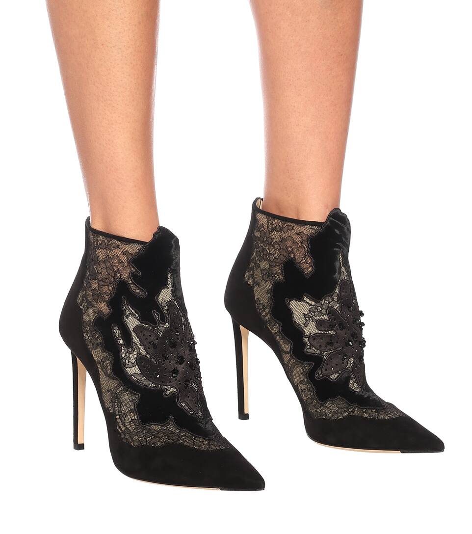 jimmy choo lace booties