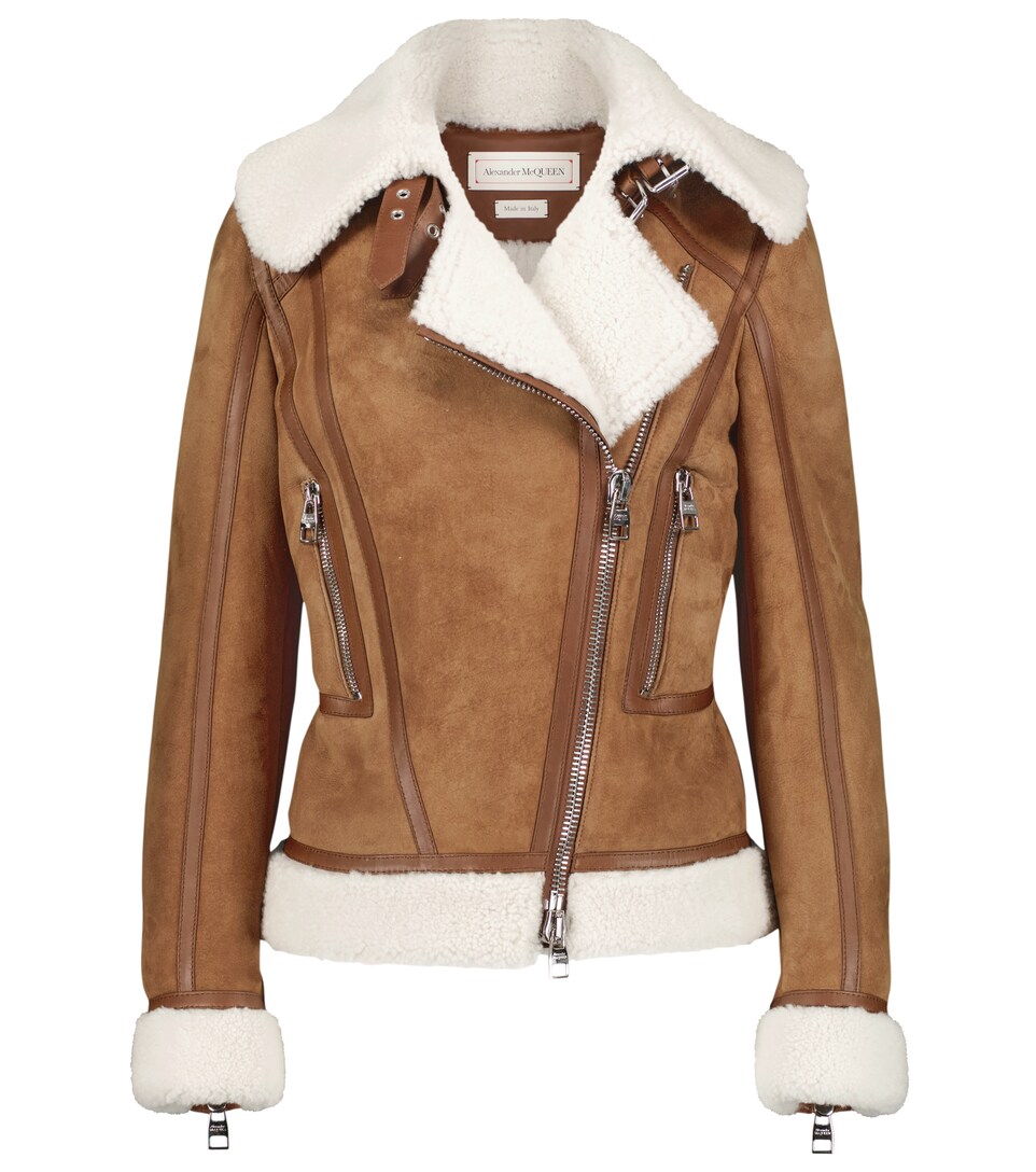 shearling suede coat