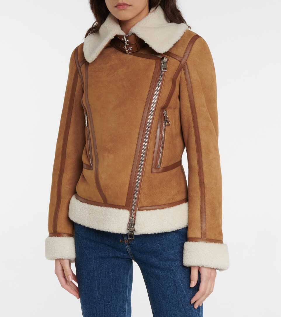 shearling biker jacket