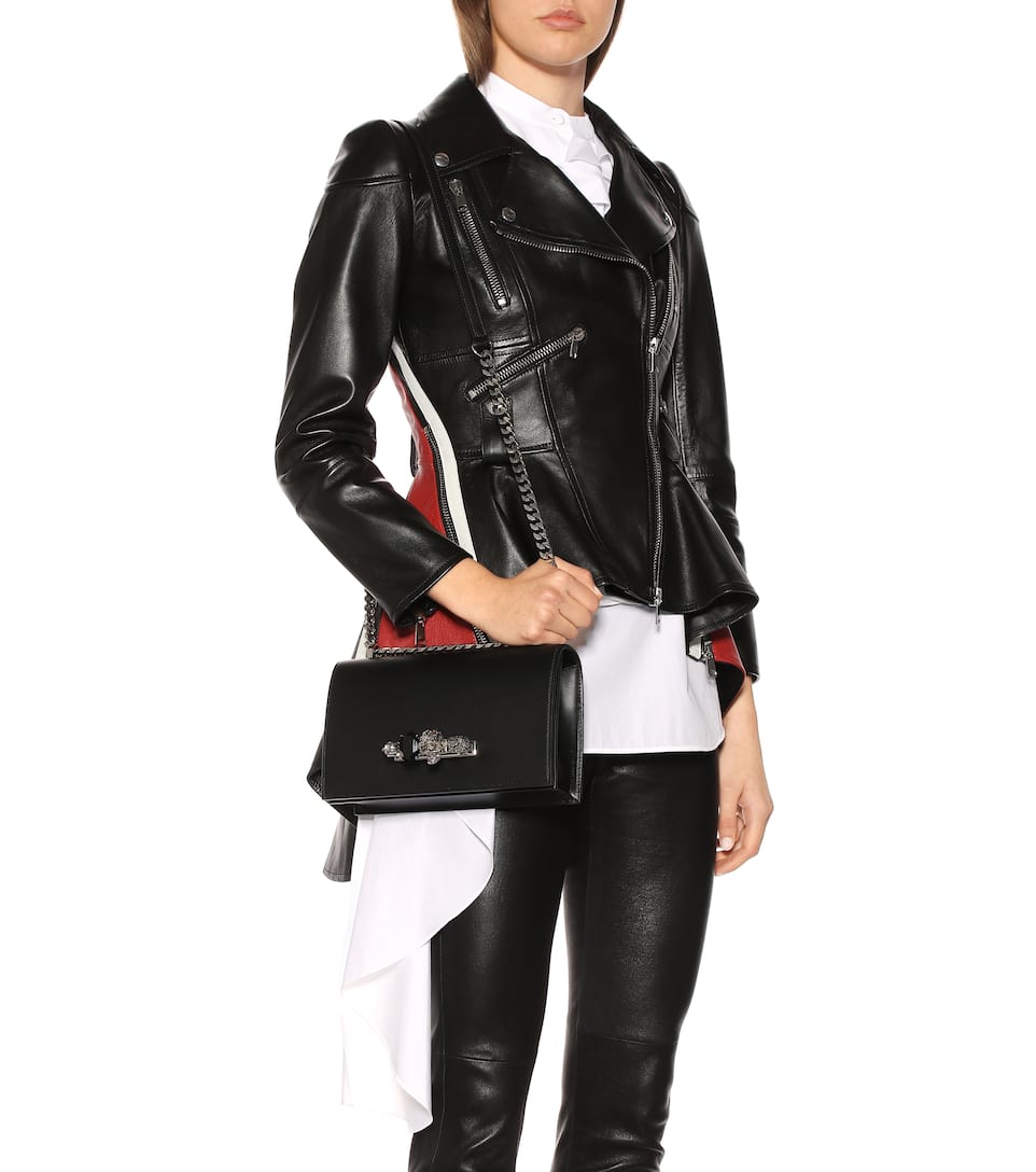 In Pelle Borsa Alexander Con Cristalli Mcqueen E9IWHD2