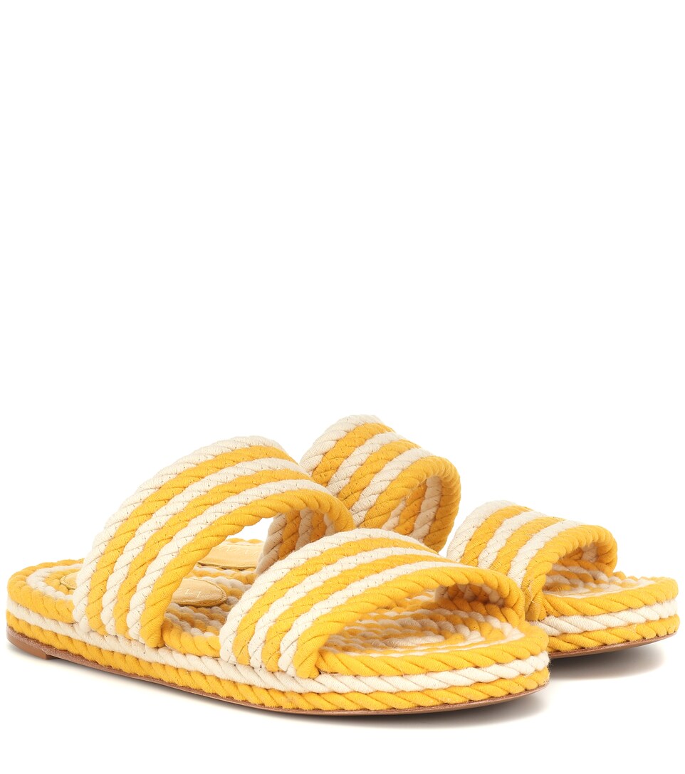 yellow rope sandals