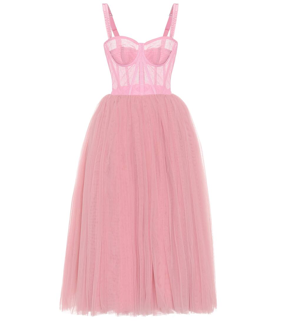 dolce and gabbana black tulle dress
