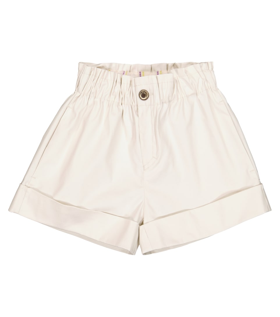 Dale stretch-denim paperbag shorts 