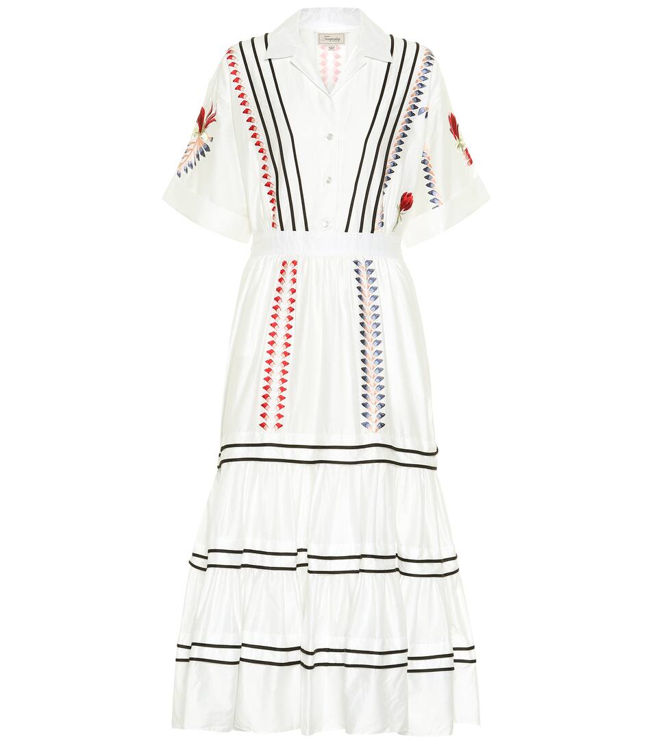 Temperley London Midi Coton Brodée En Robe v8nNOm0w
