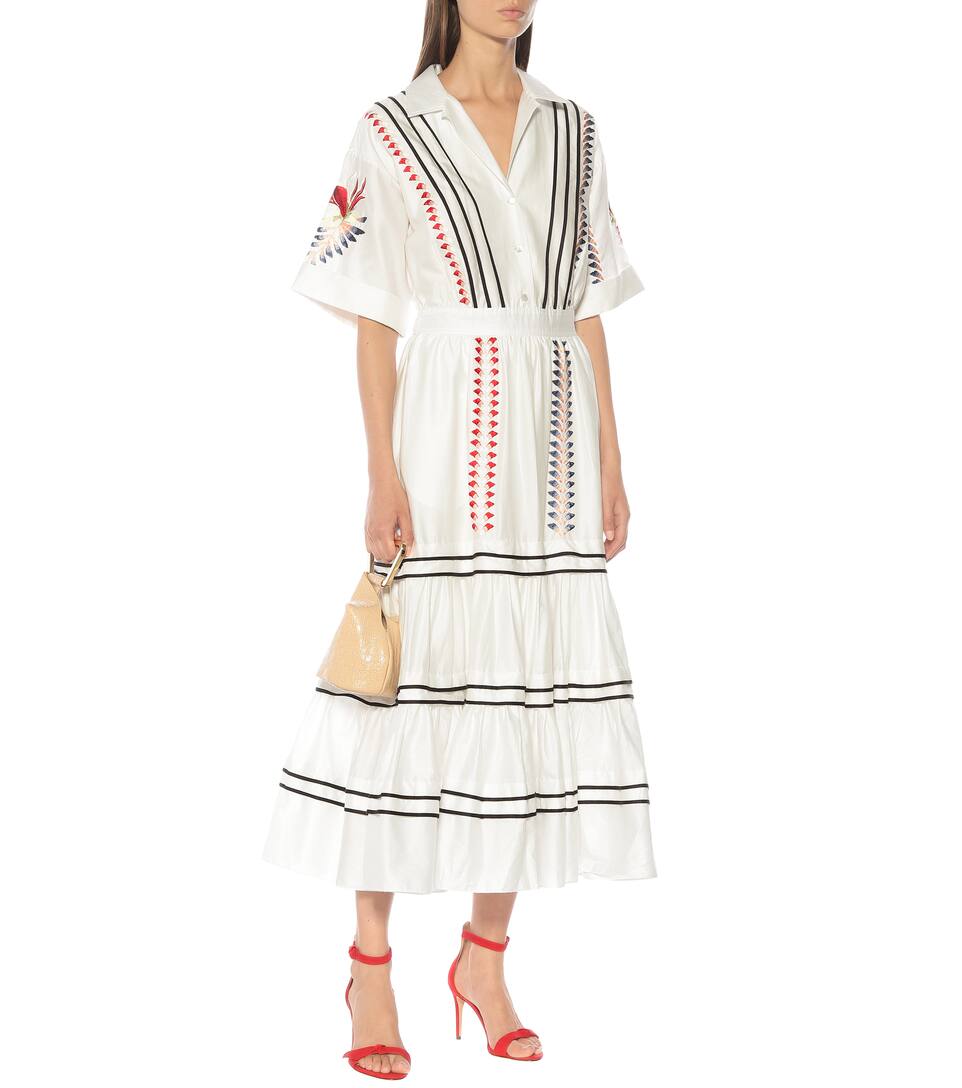 Temperley London Midi Coton Brodée En Robe v8nNOm0w