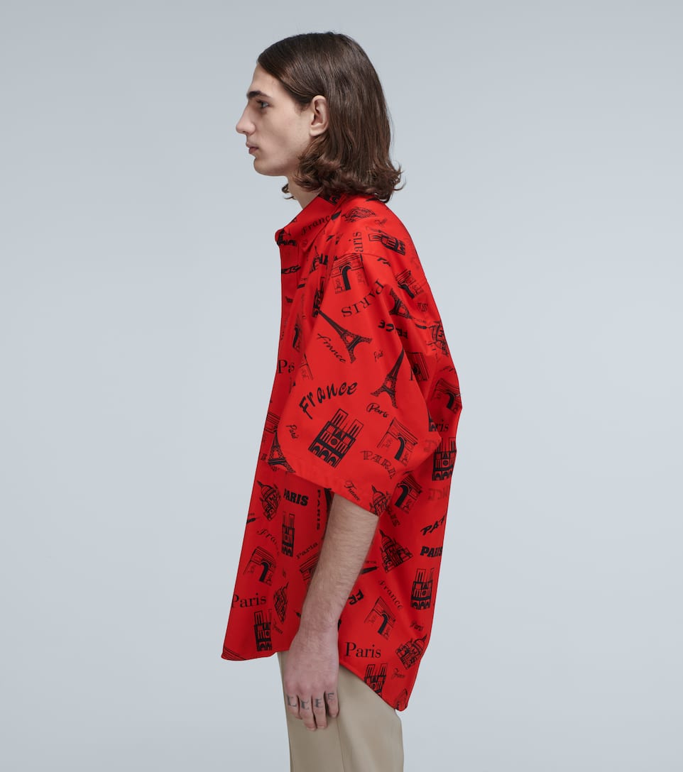 BALENCIAGA SQUARE BACK SHORT-SLEEVED SHIRT,P00444327