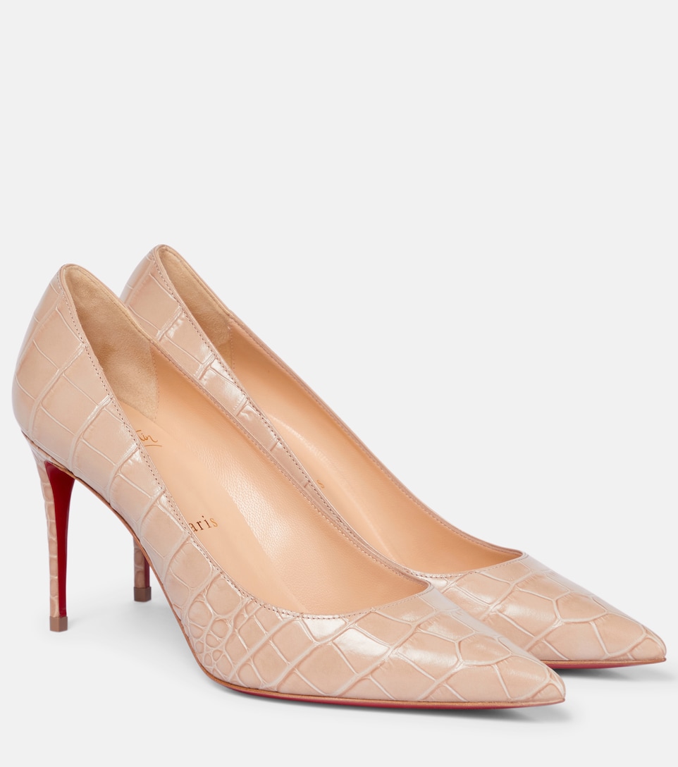Kate 85 croc-effect leather pumps 