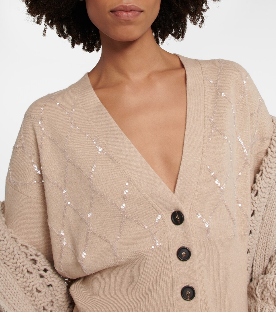 Brunello Cucinelli - Dazzling Argyle wool-blend cardigan | Mytheresa