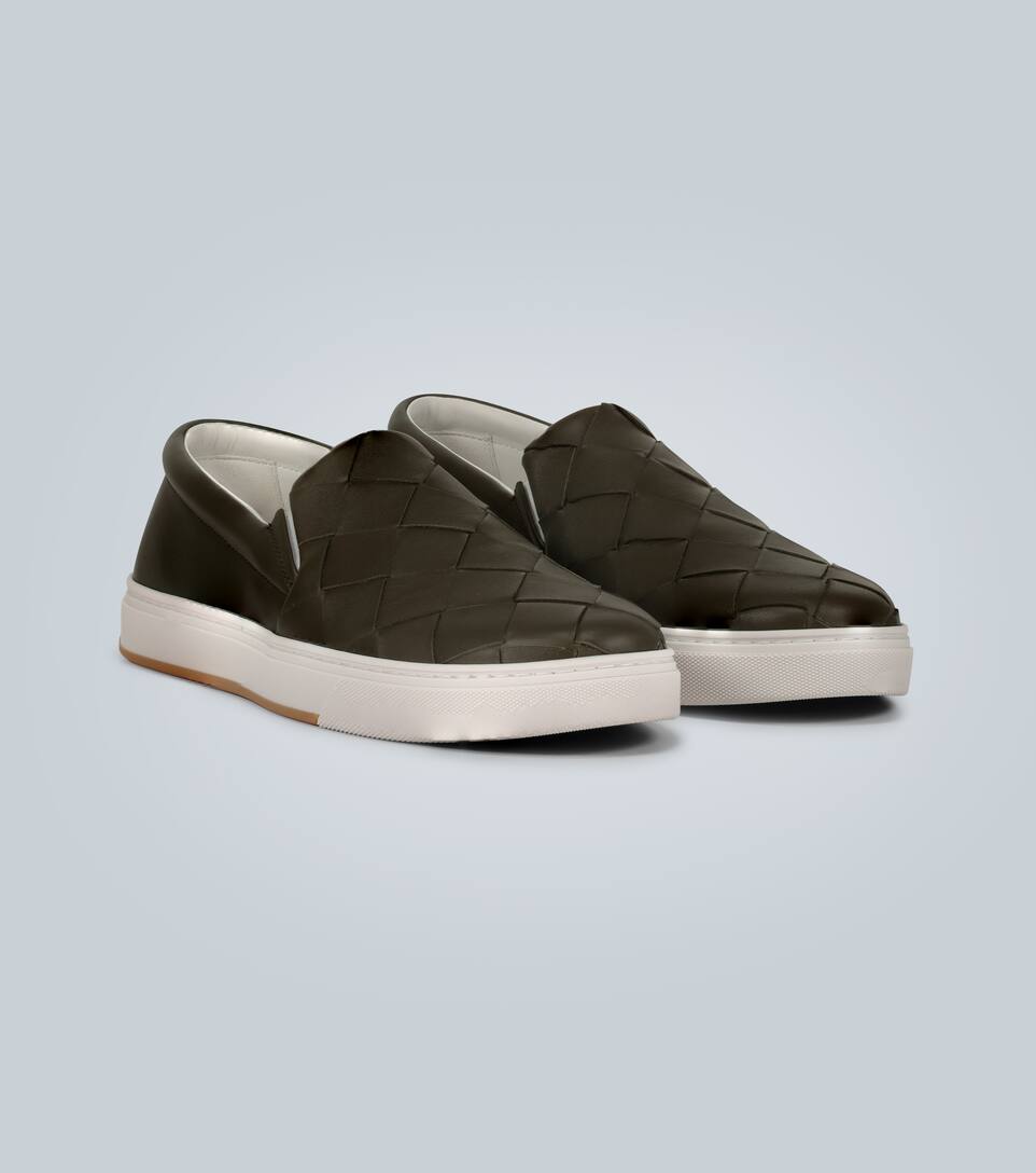 BOTTEGA VENETA SNEAKERS IN INTRECCIATO LEATHER,P00443466