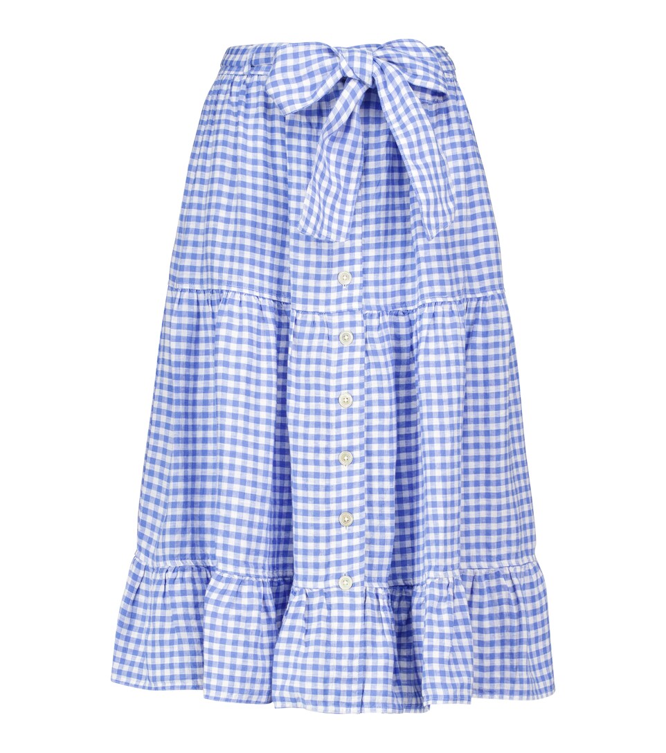 gingham linen skirt