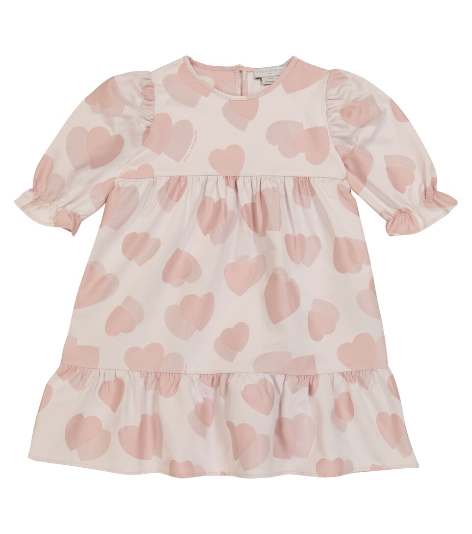 Heart cotton-blend jacquard dress 