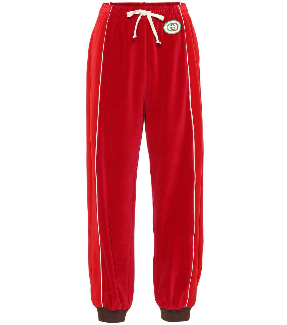 gucci red track pants