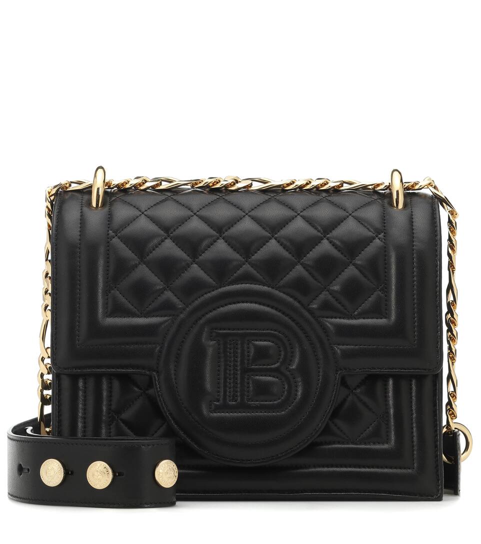 B 21 En Matelassé Sac Balmain Cuir À bag Bandoulière zGLSUMpqjV