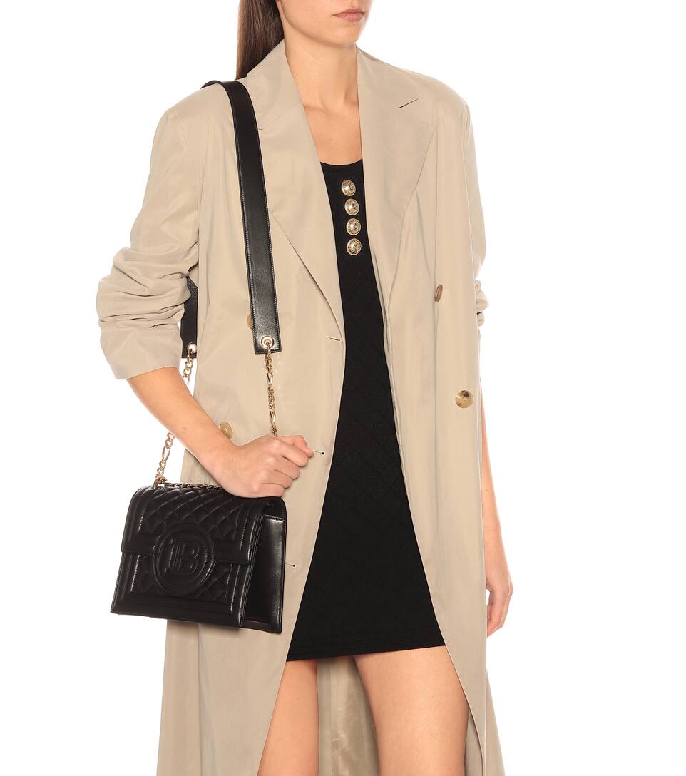 B 21 En Matelassé Sac Balmain Cuir À bag Bandoulière zGLSUMpqjV