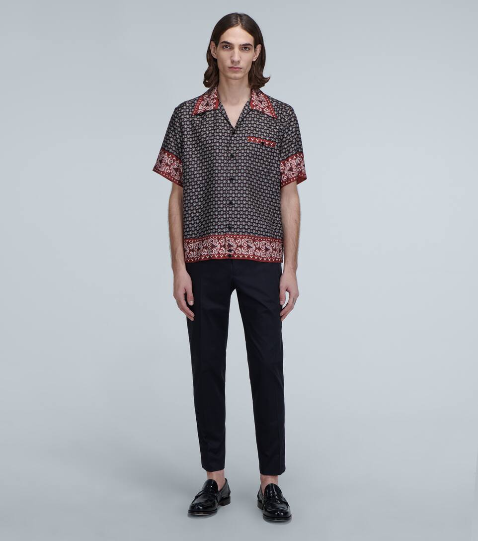 DOLCE & GABBANA HAWAII BANDANA-PRINT SILK SHIRT,P00448346