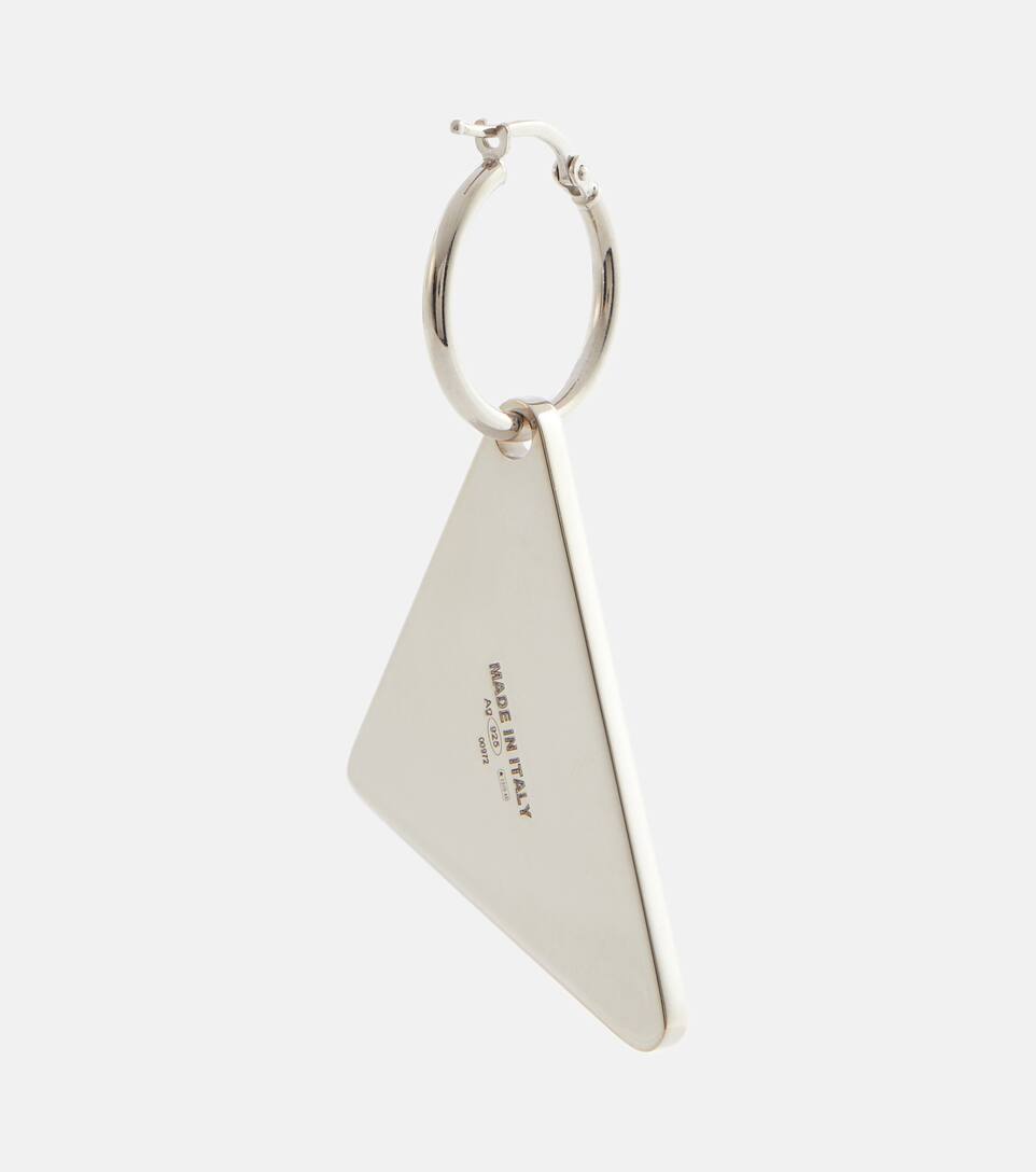 Prada Symbole logo sterling silver single earring Mytheresa