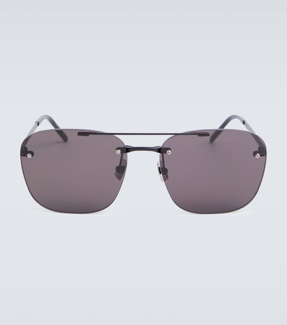rimless sunglasses with case