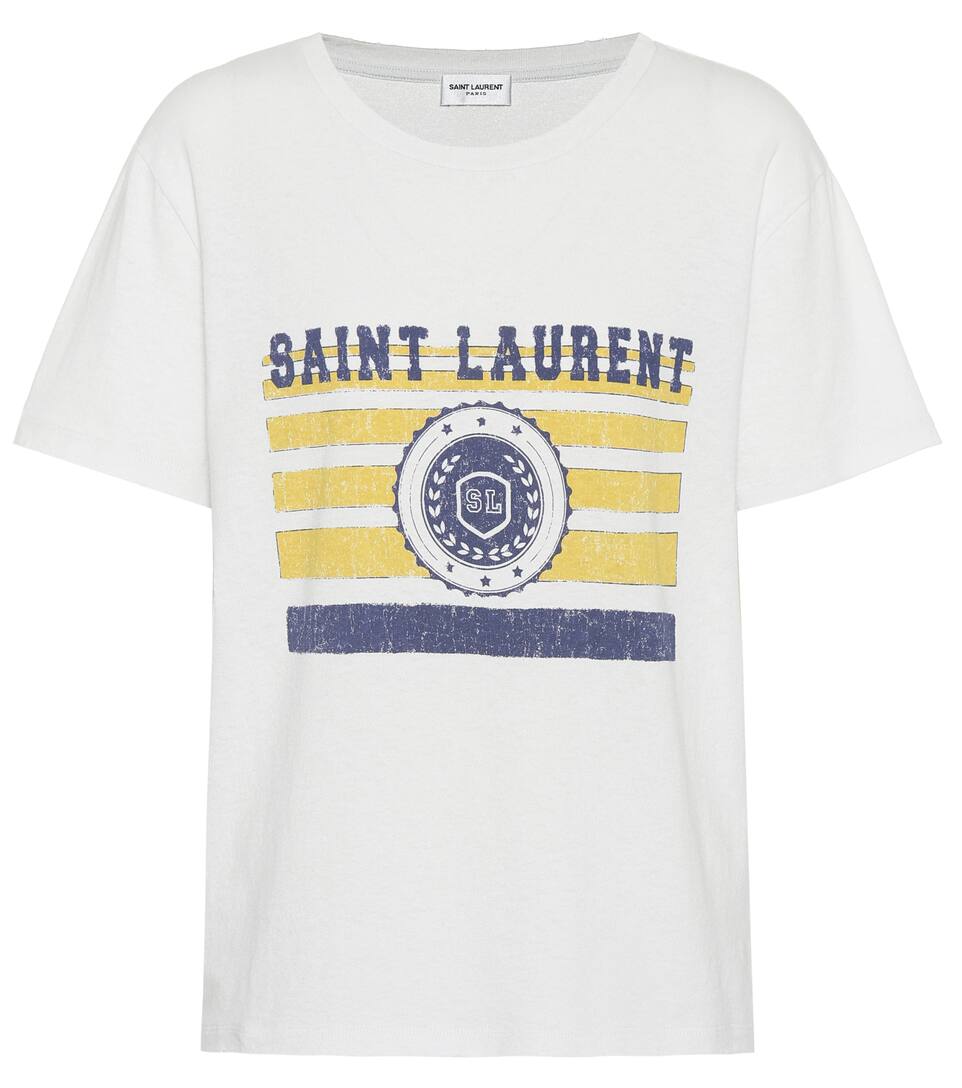 Saint Laurent - Printed cotton T-shirt